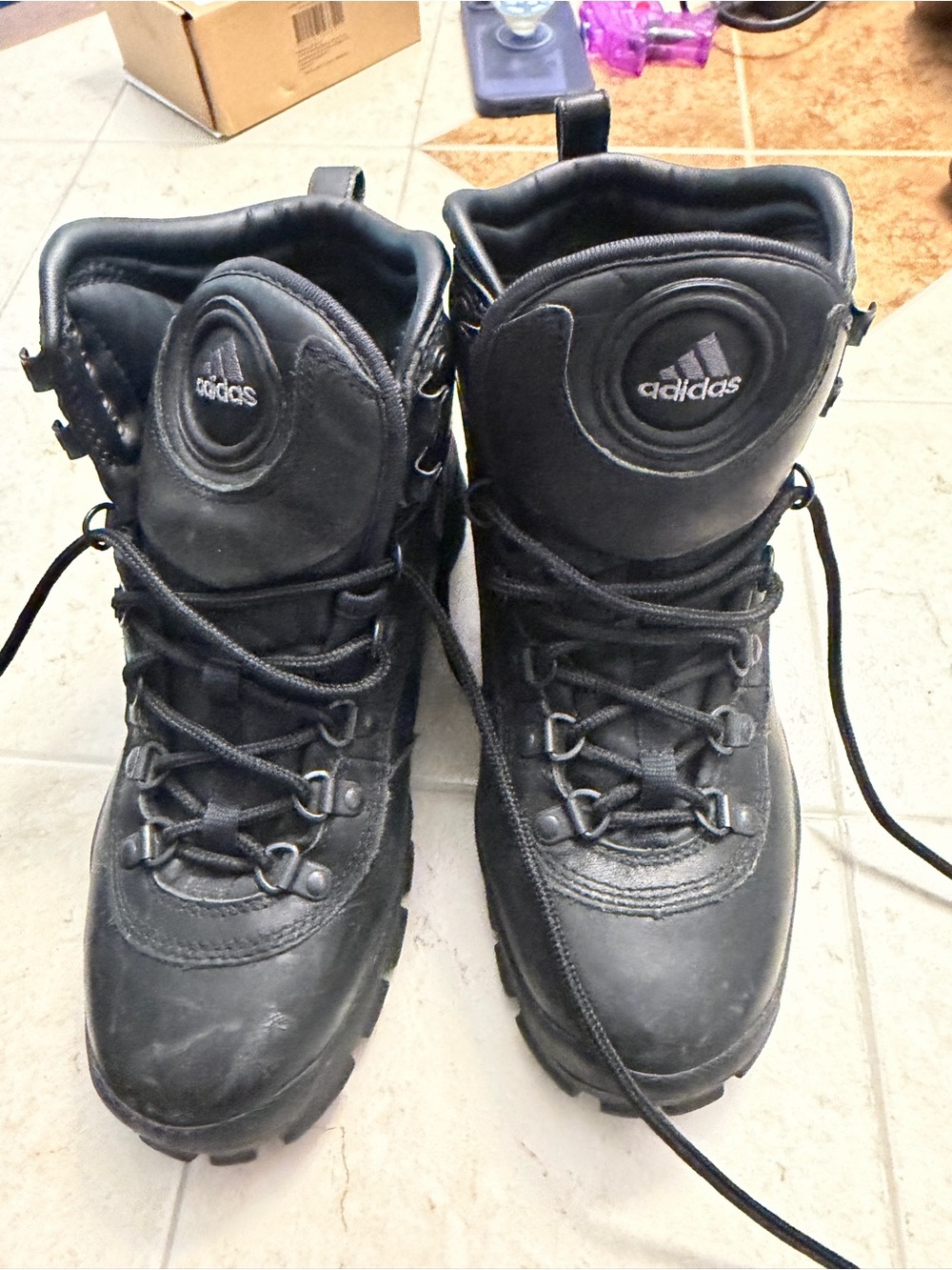 adidas Black Outdoor Tactical Hiking Boots - Picture 2 of 4